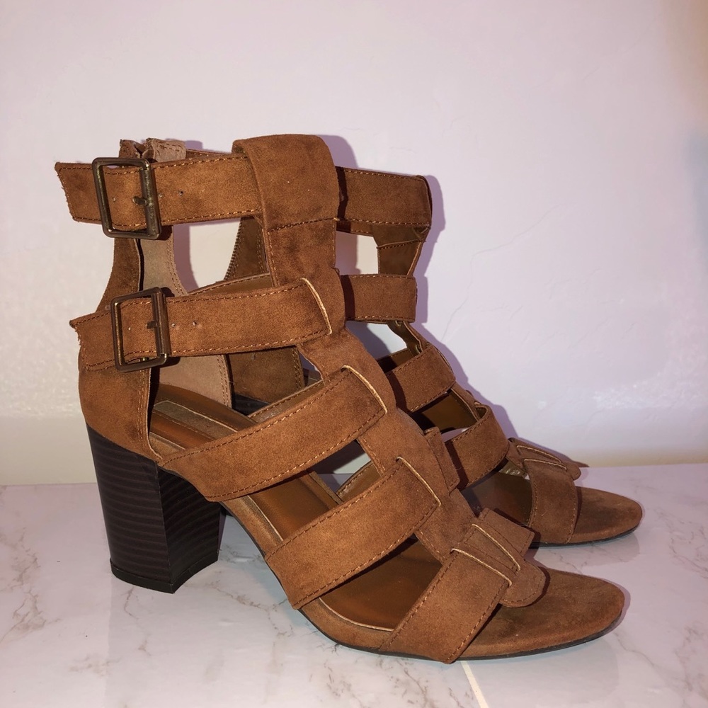 Brown Strappy Heels